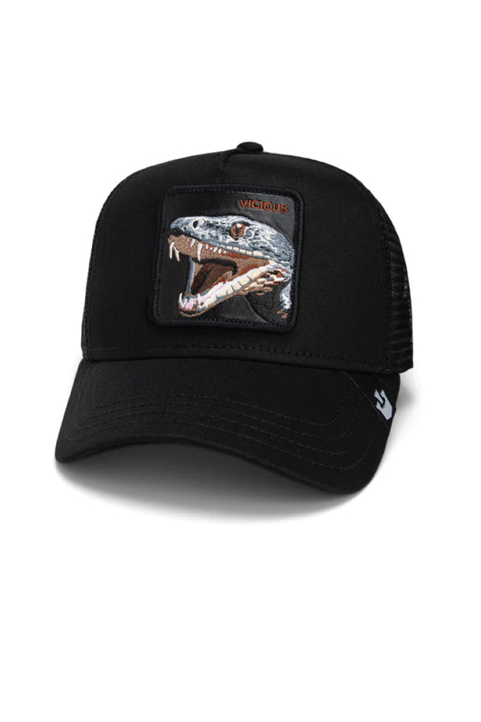 Unisex Vicious Snake Trucker Hat - BLK