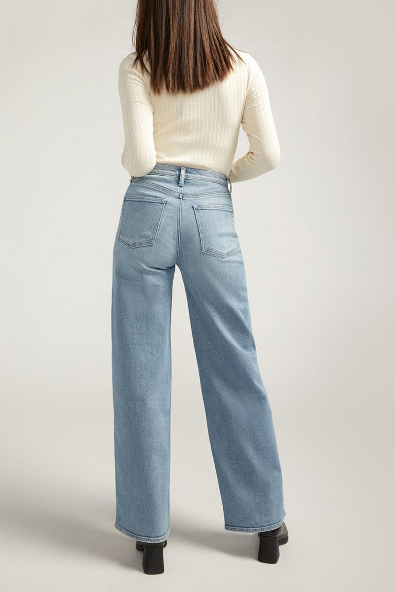 V-Front High Rise Wide Leg Jeans - 31
