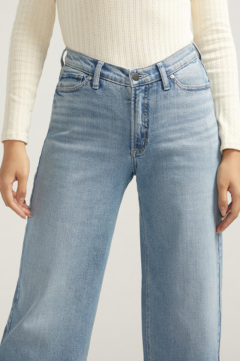 V-Front High Rise Wide Leg Jeans - 31
