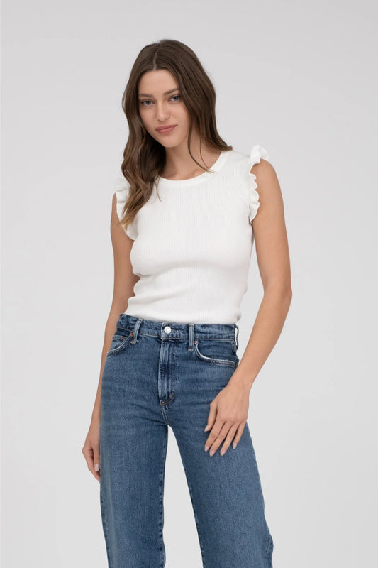 Venus Sweater Knit Top - WHT