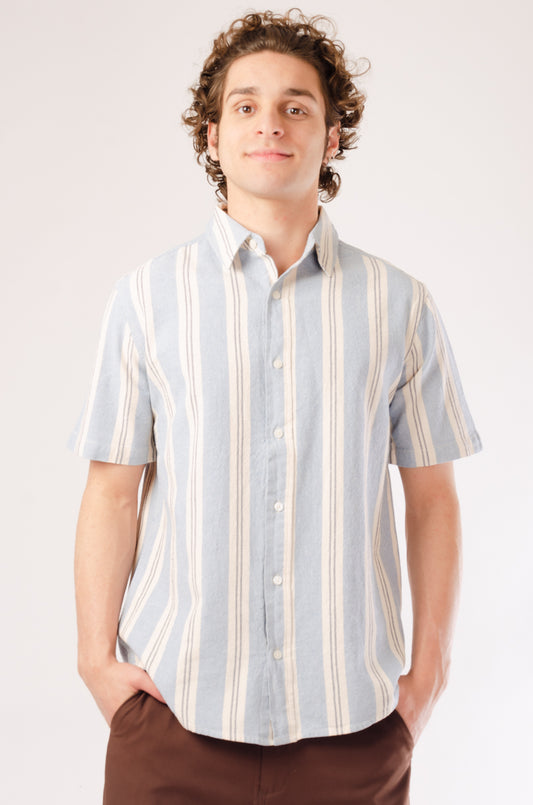 Vertical Stripe Shirt - BLU