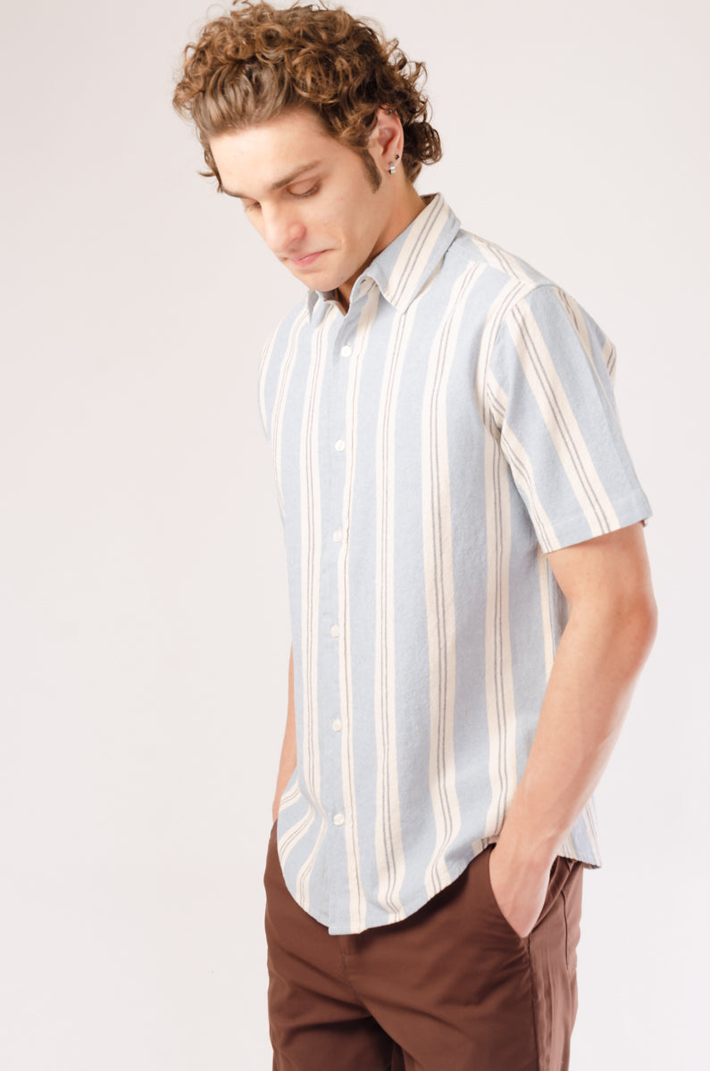 Vertical Stripe Shirt - BLU