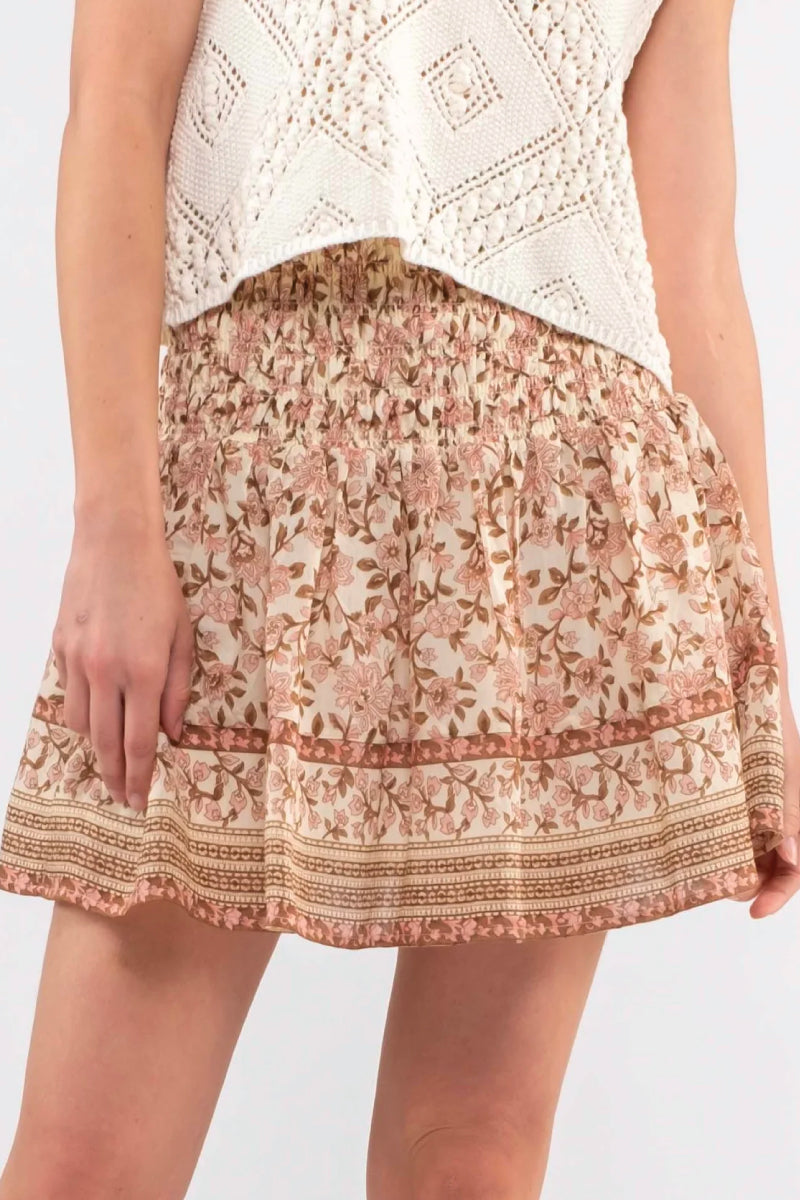 Vintage Floral Mini Skirt