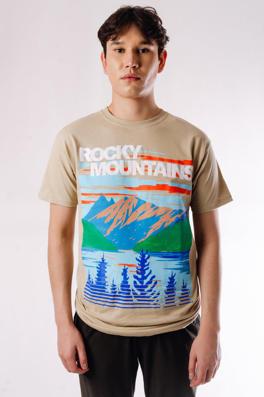 Unisex Vintage Rockies Tee - TAN