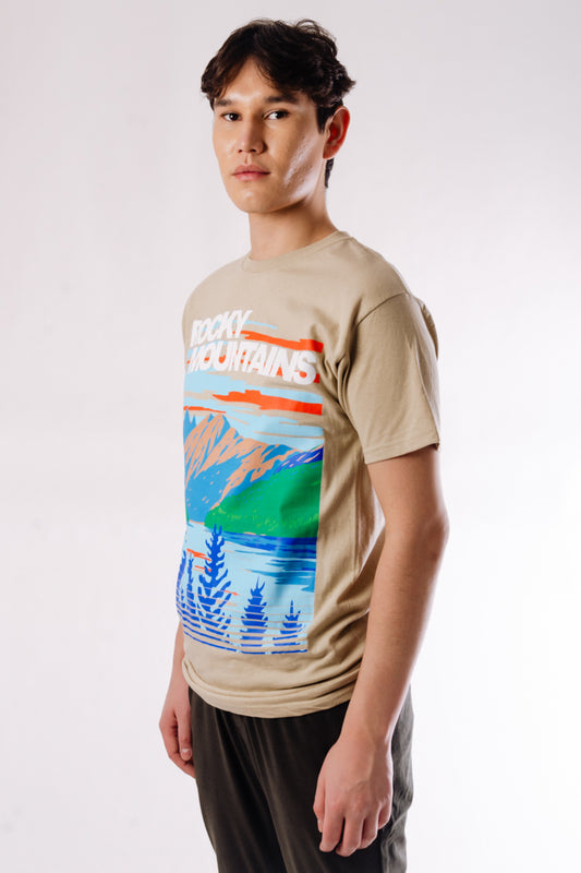 Unisex Vintage Rockies Tee - TAN