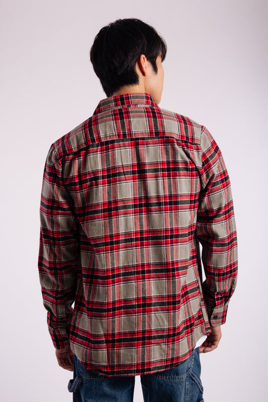 Caden Plaid Long Sleeve Shirt - MBM