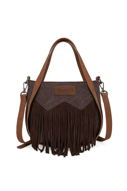 W Fringe Tote Crossbody - COF