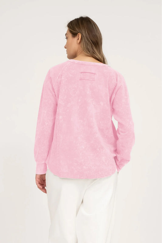 Washed Henley - PNK