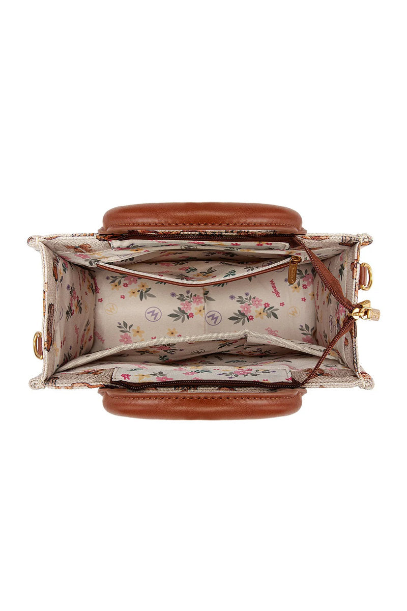 Western Cowgirl Crossbody Tote - Small - TAN