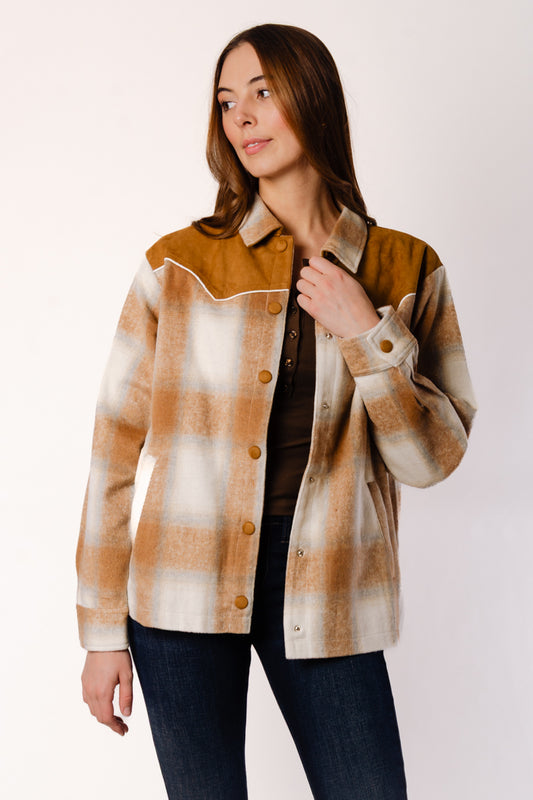 Western Plaid Shacket - CAM