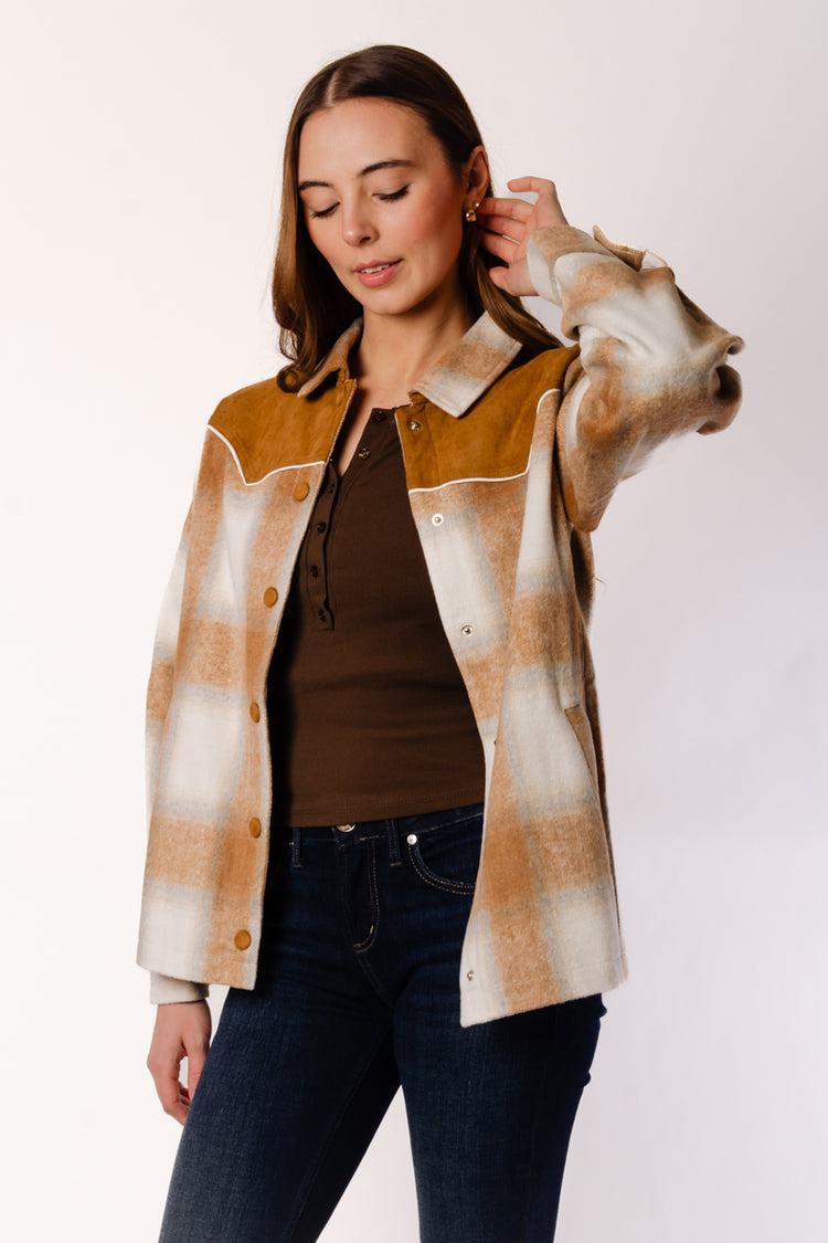 Western Plaid Shacket - CAM