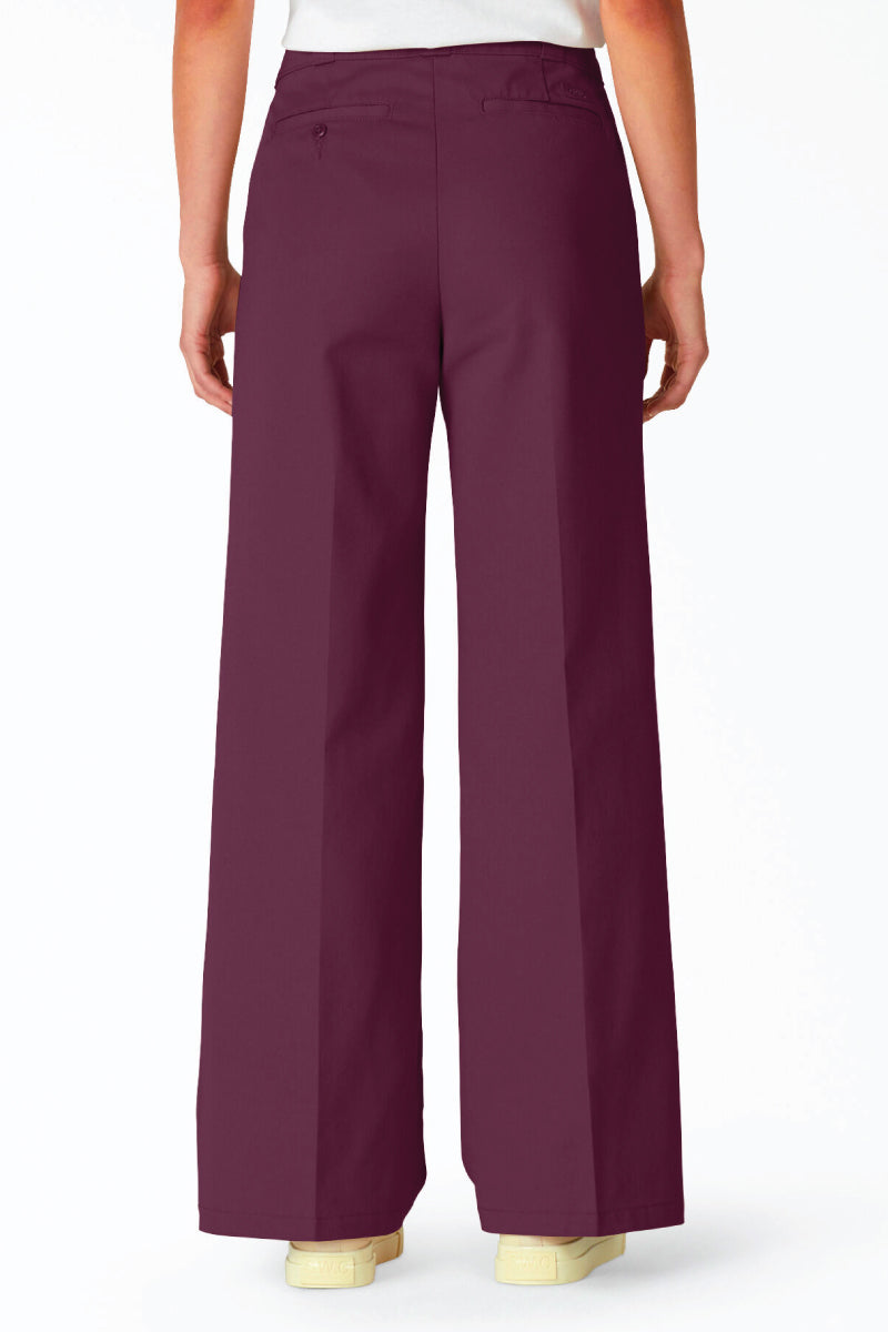 High waisted wide leg work pants outlet