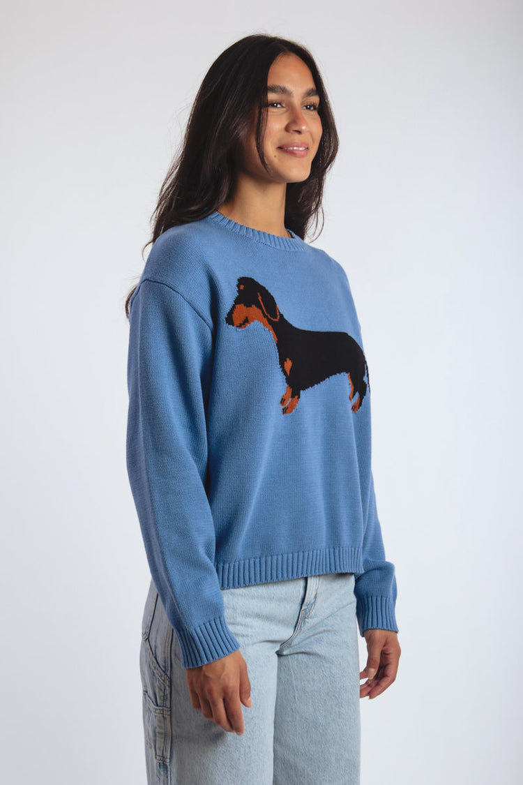 Dachshund Sweater - BLU