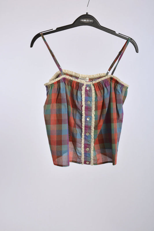 Rainbow Plaid Cami Top - MUL