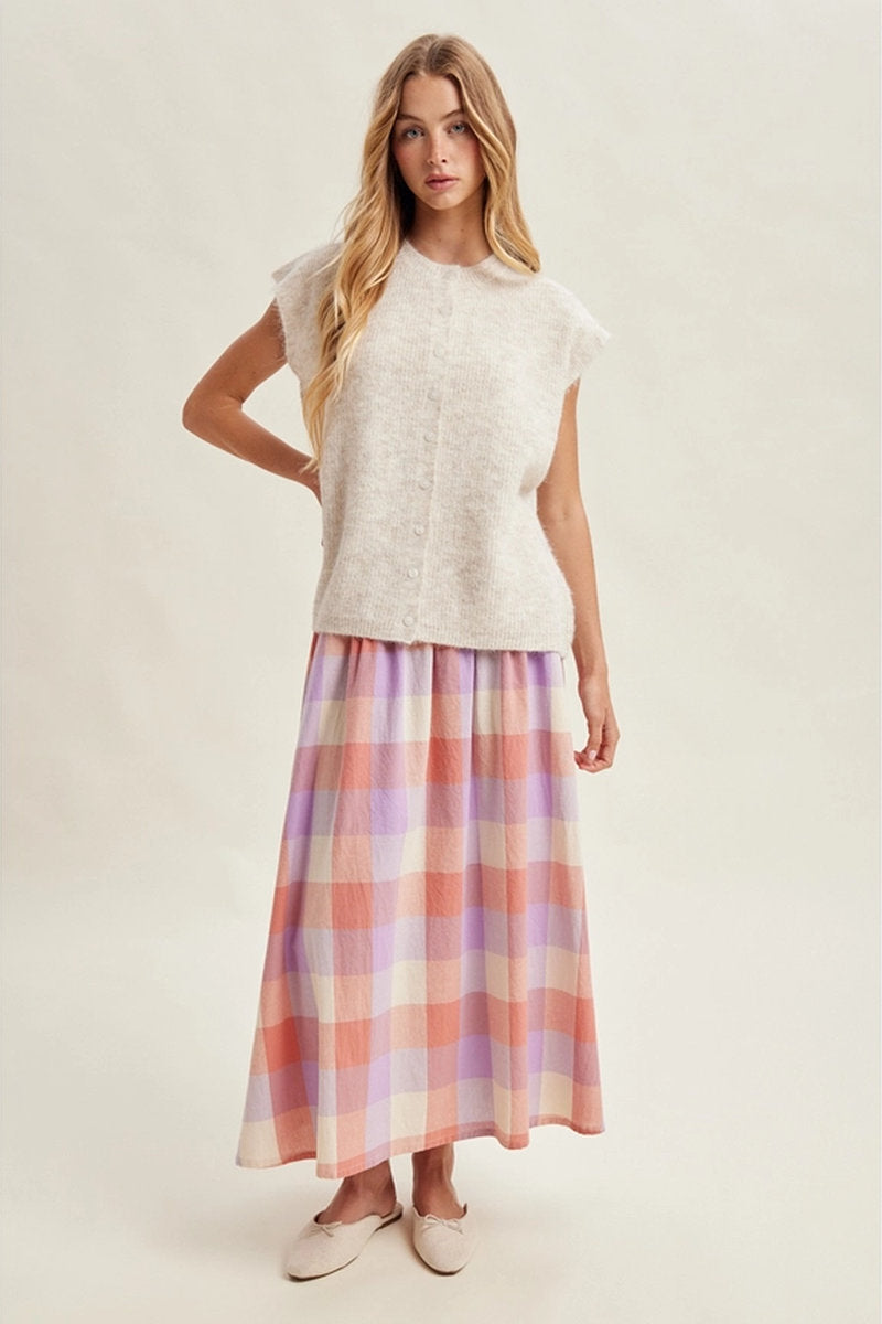 Plaid Summer Skirt - PNK