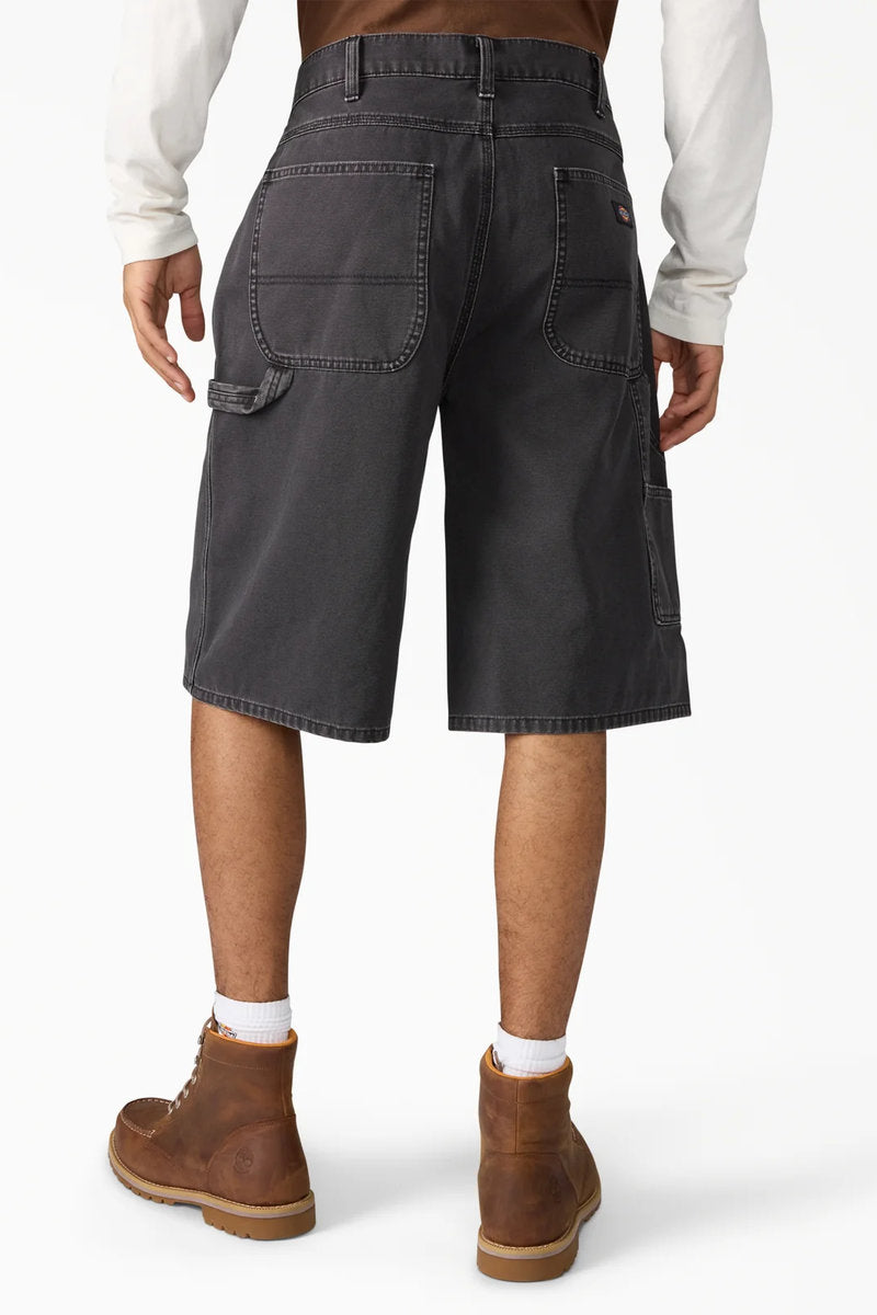Worn In Relaxed Carpenter Duck Shorts 13" - BLK