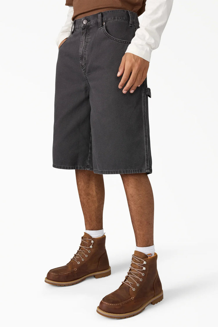 Worn In Relaxed Carpenter Duck Shorts 13" - BLK