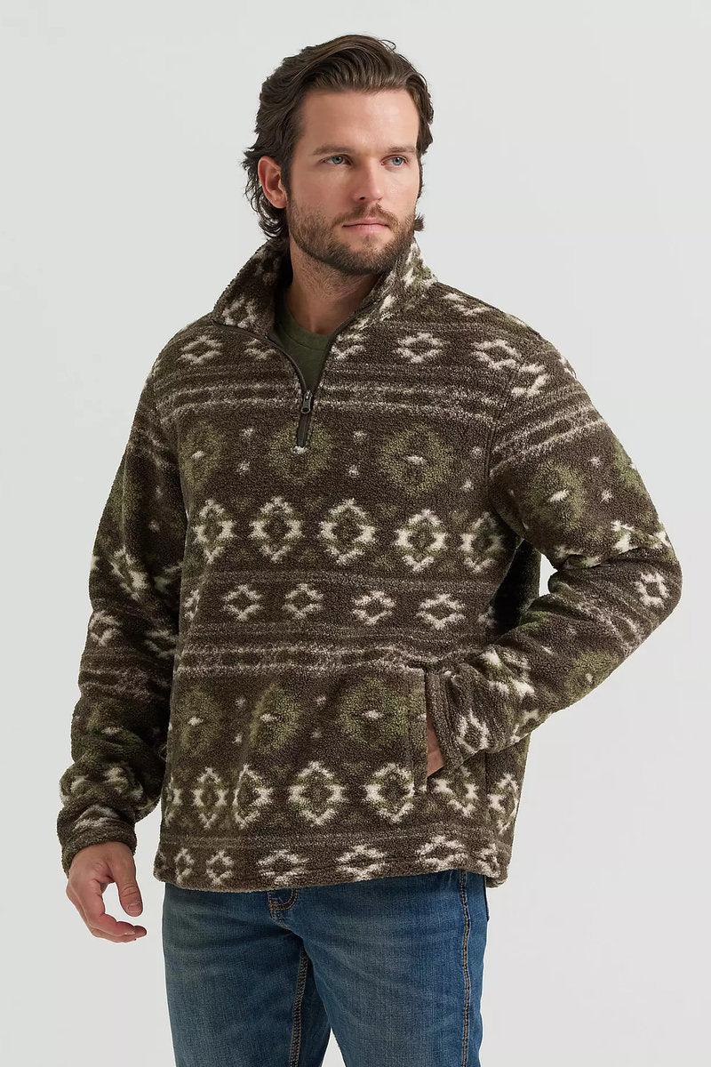 Hay Away Sherpa Quarter Zip - BLK