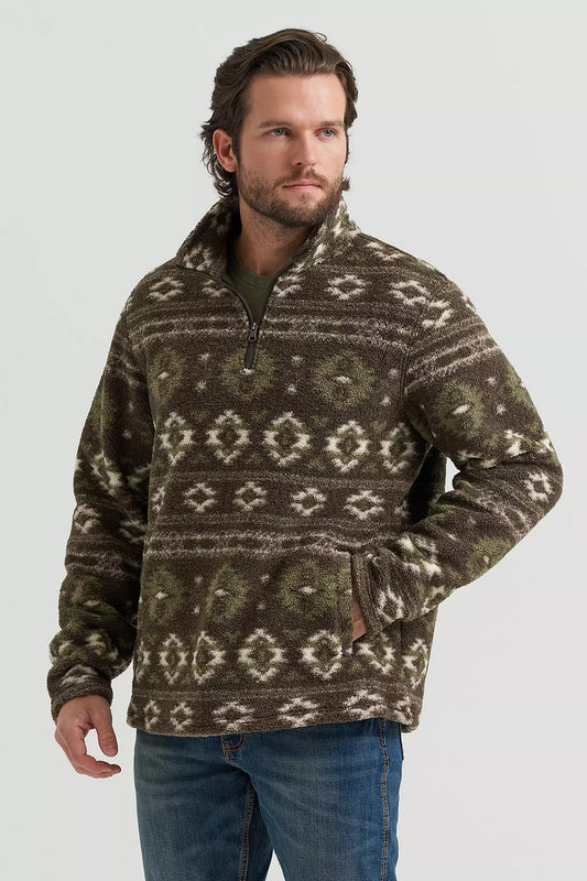 Hay Away Sherpa Quarter Zip - BLK