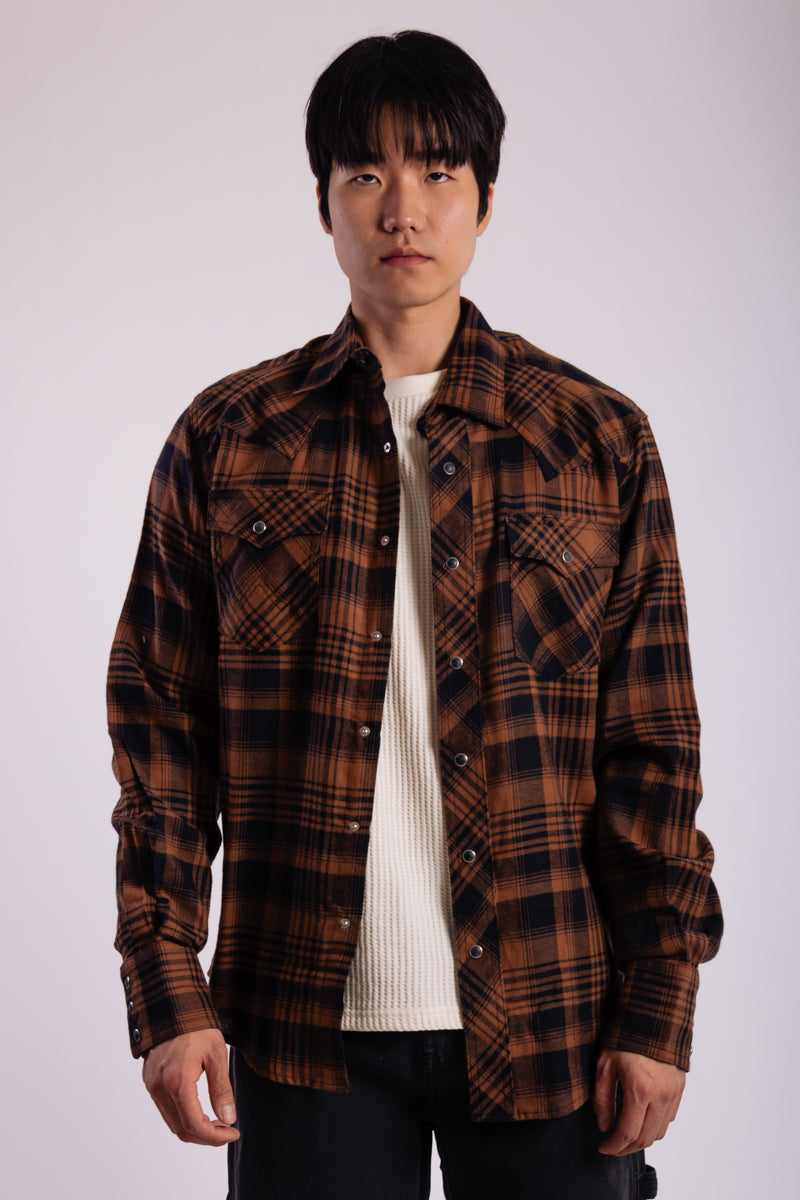 Retro Flannel Shirt - BRN