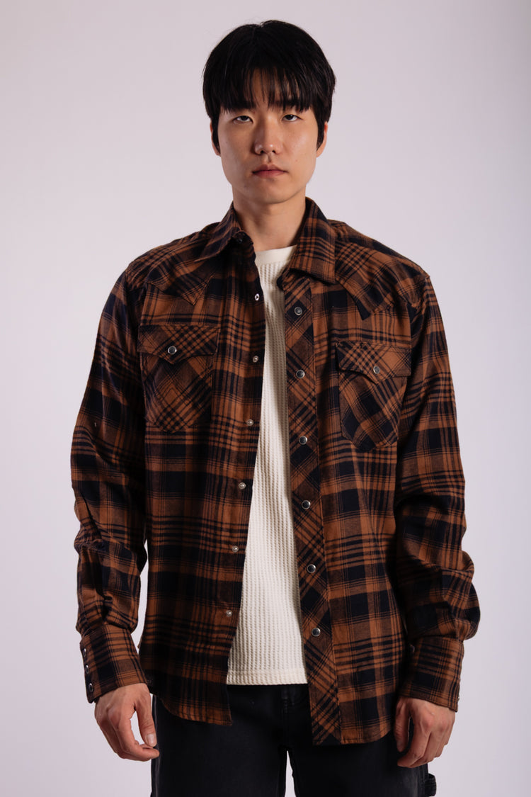 Retro Flannel Shirt - BRN