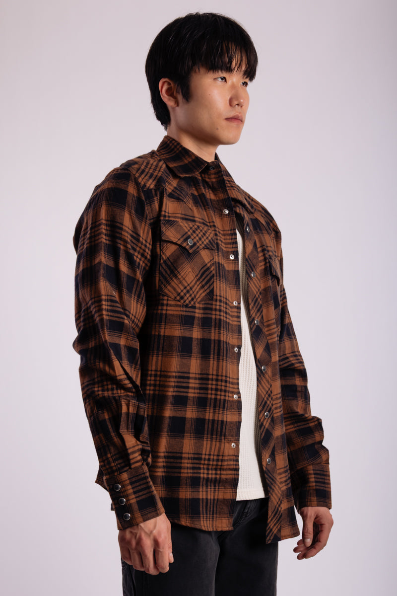 Retro Flannel Shirt - BRN