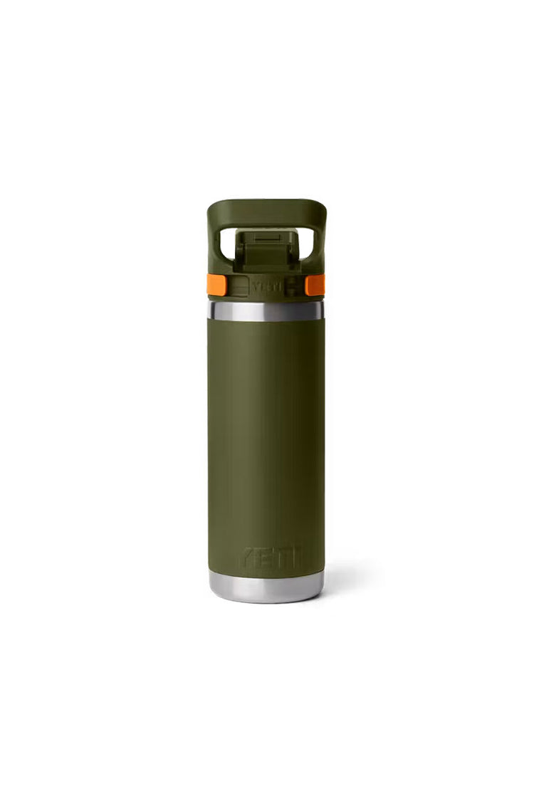 Rambler 18 oz Bottle with Flip Chug Cap - Olive/King Crab Orange
