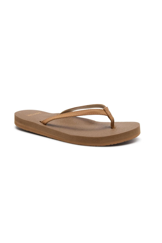 Yoga Joy II Flip-Flop Sandals - TAN