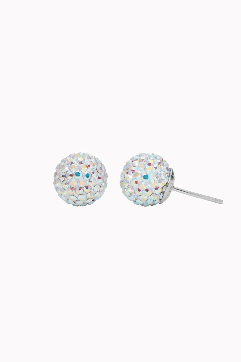 10mm Sparkle Ball Earrings - Aurora Borealis - AUR