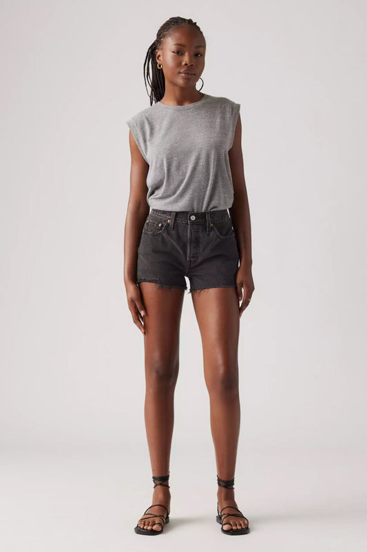 501 Original High Rise Shorts - BLK