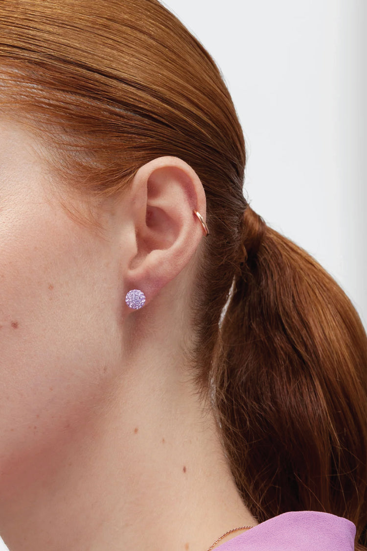 8mm Sparkle Ball Earrings - Lavender Velvet - LAV
