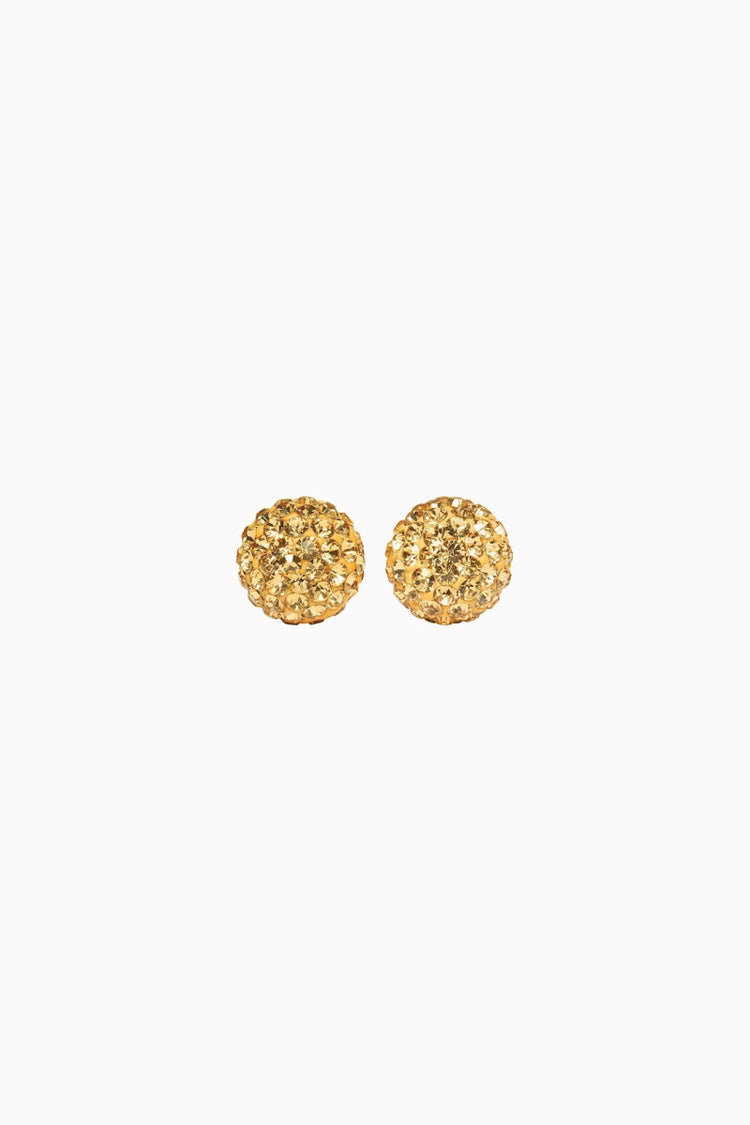 8mm Sparkle Ball Earrings - Gold - GOL