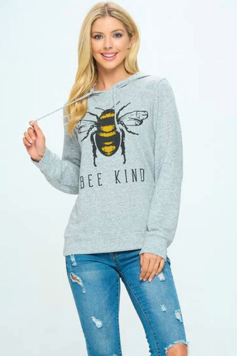 Bee Kind Hoodie - GRY