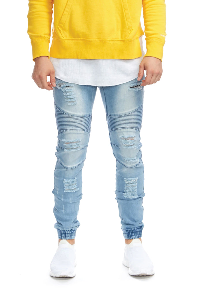 Biker Denim Joggers