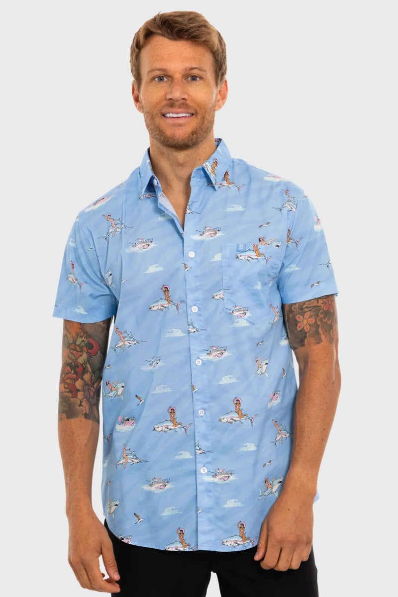 Blue Angler Button Up Shirt