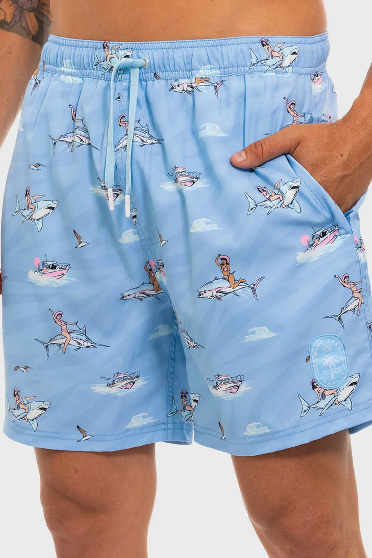 Blue Angler Swim Shorts - BLU