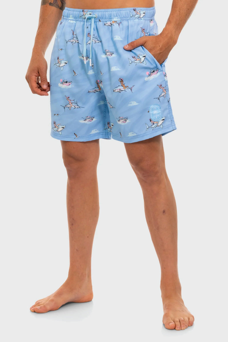 Blue Angler Swim Shorts
