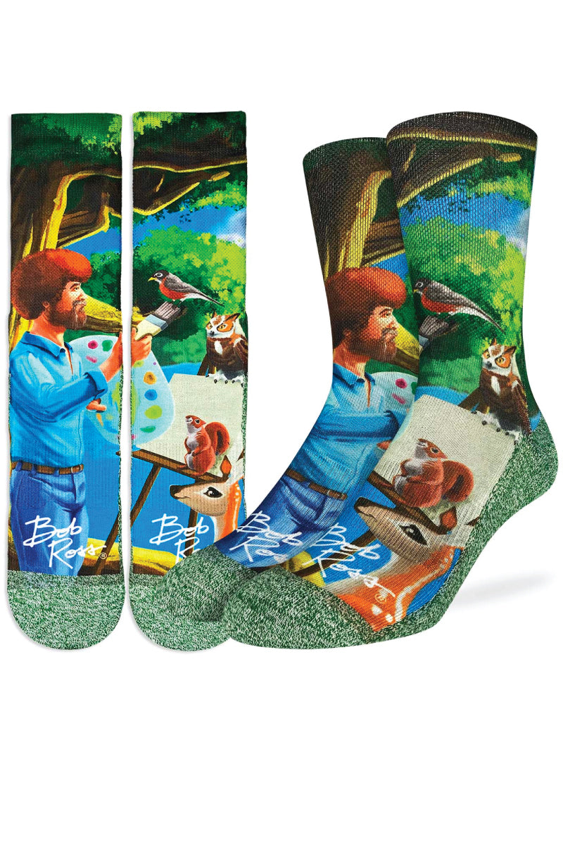 Bob Ross Painting Sock