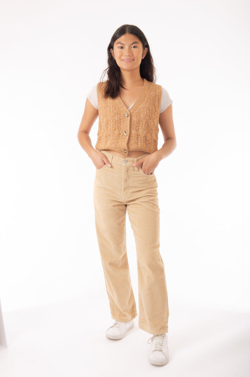 Corduroy Ribcage Straight Ankle Pants