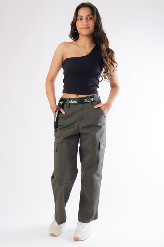 Cargo pants with belts