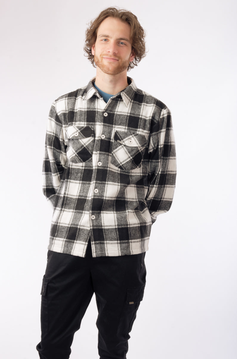 Flannel Overshirt - BLK