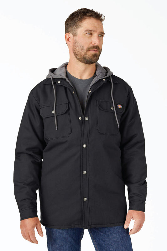Fleece Lined Hooded Jacket - BLK