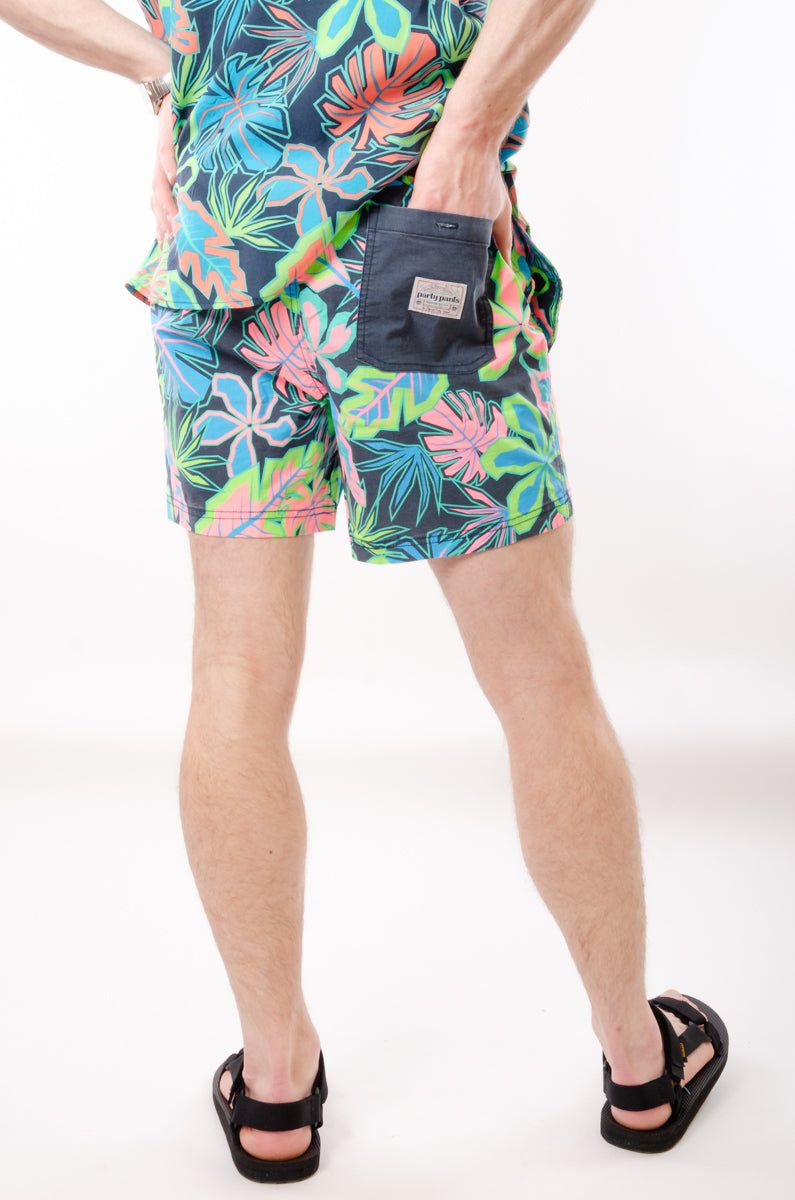 Floral Bro Shorts - NVY