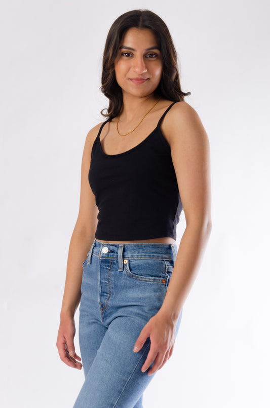 Frankie Crop Tank - BLK