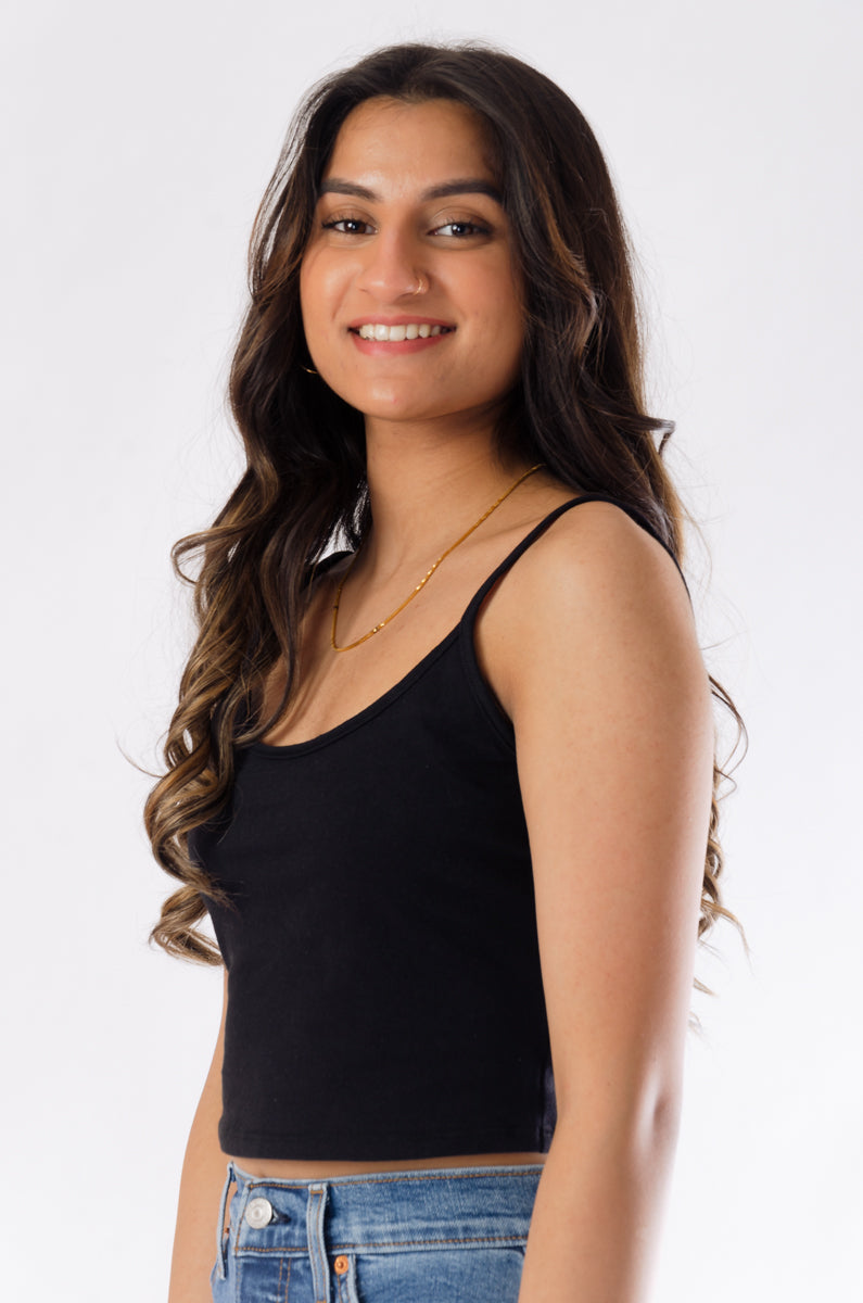 Frankie Crop Tank - BLK
