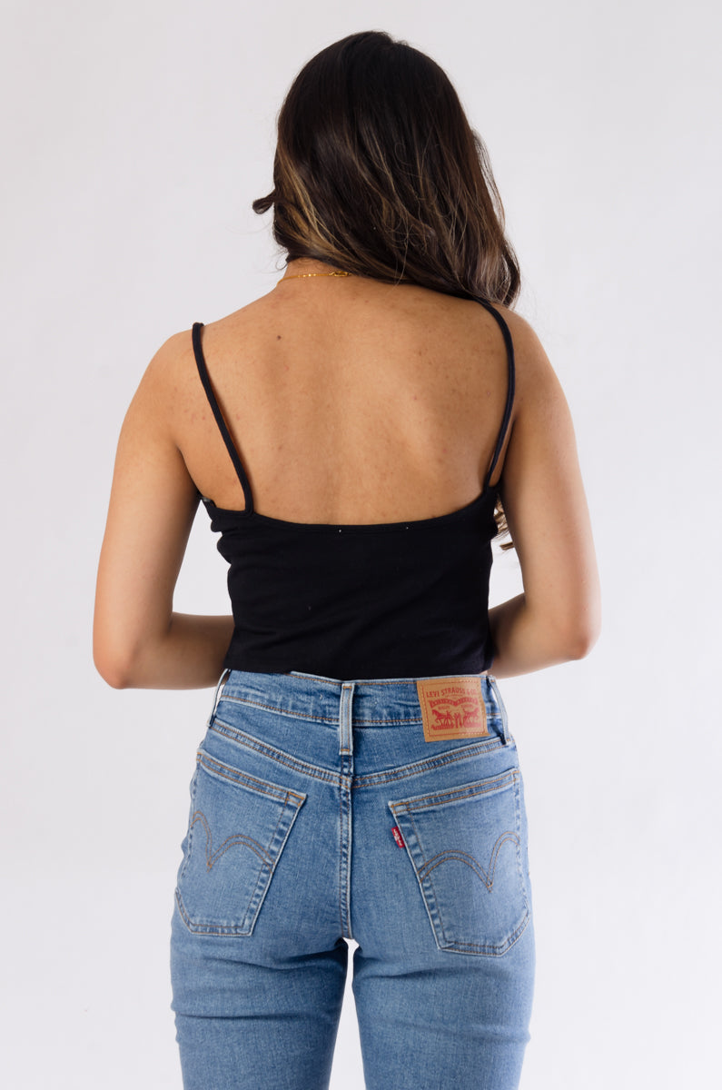Frankie Crop Tank - BLK