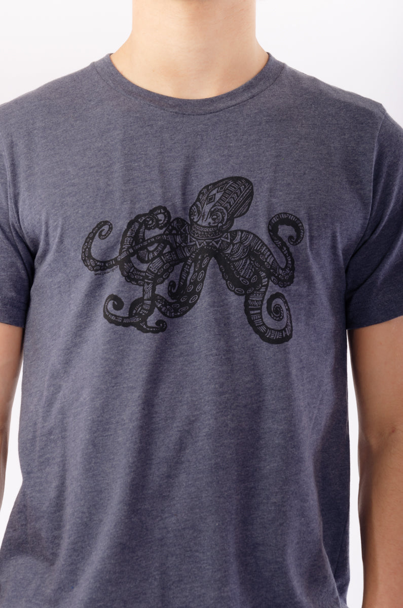 Geometric Octopus Tee - NVY