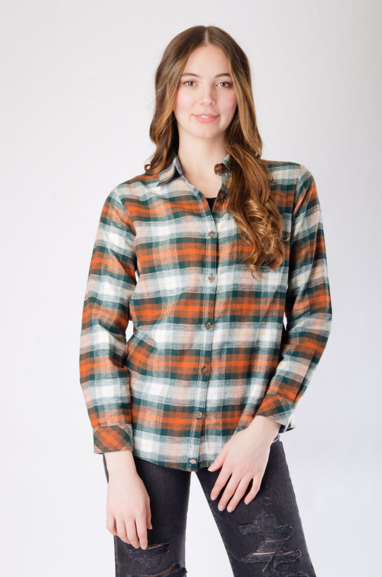 Long Sleeve Flannel Shirt - GRN