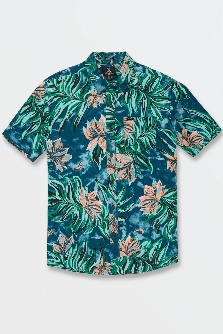 Marble Floral Short Sleeve Shirt - AIN