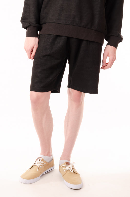 Marled Sweatshorts - BLK